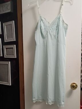 Light Blue Lace-Trim Slip Dress - Women Intimates